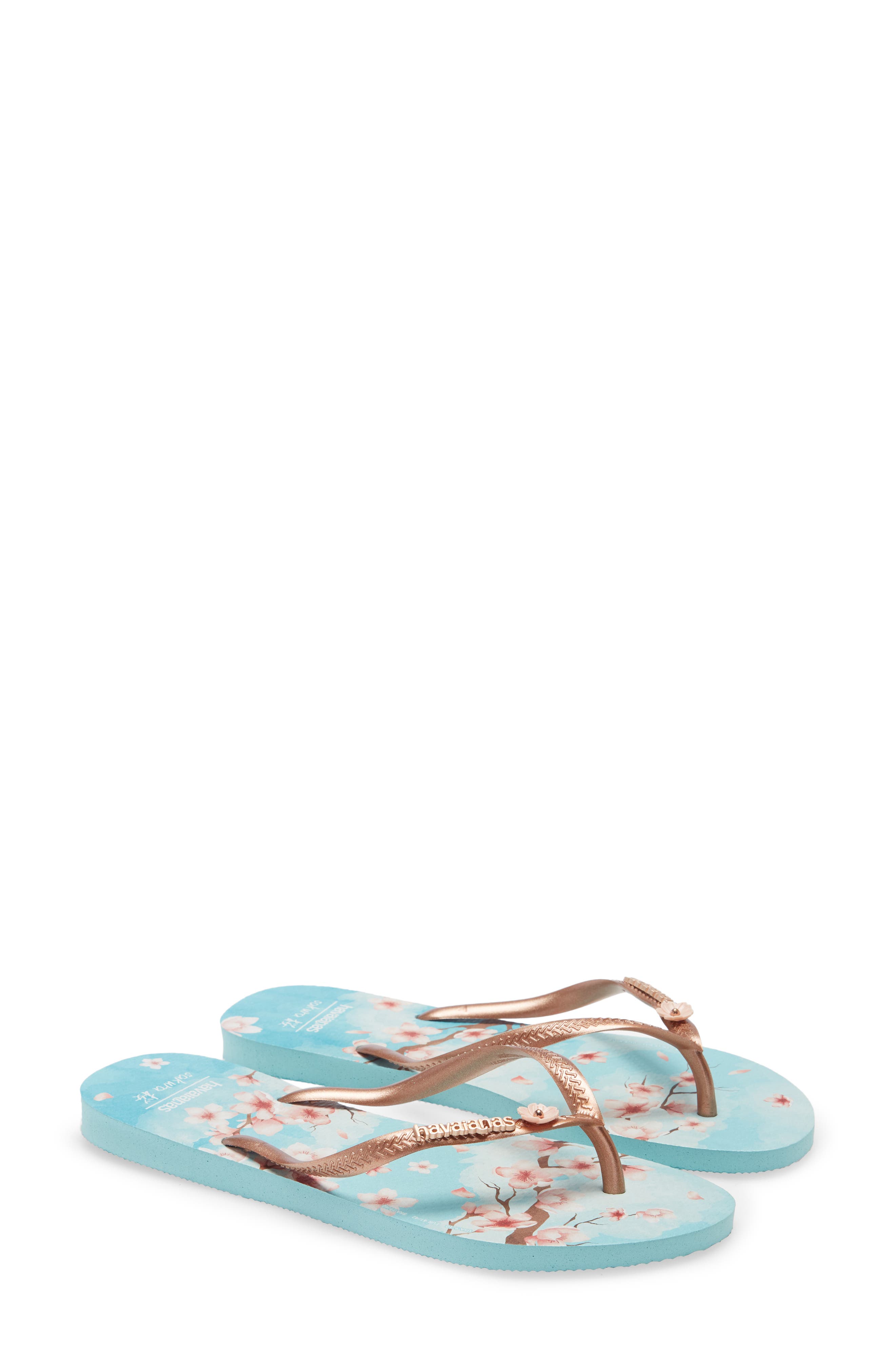 Havaianas Slim Cherry Blossom Flip Flop, Alternate, color, 