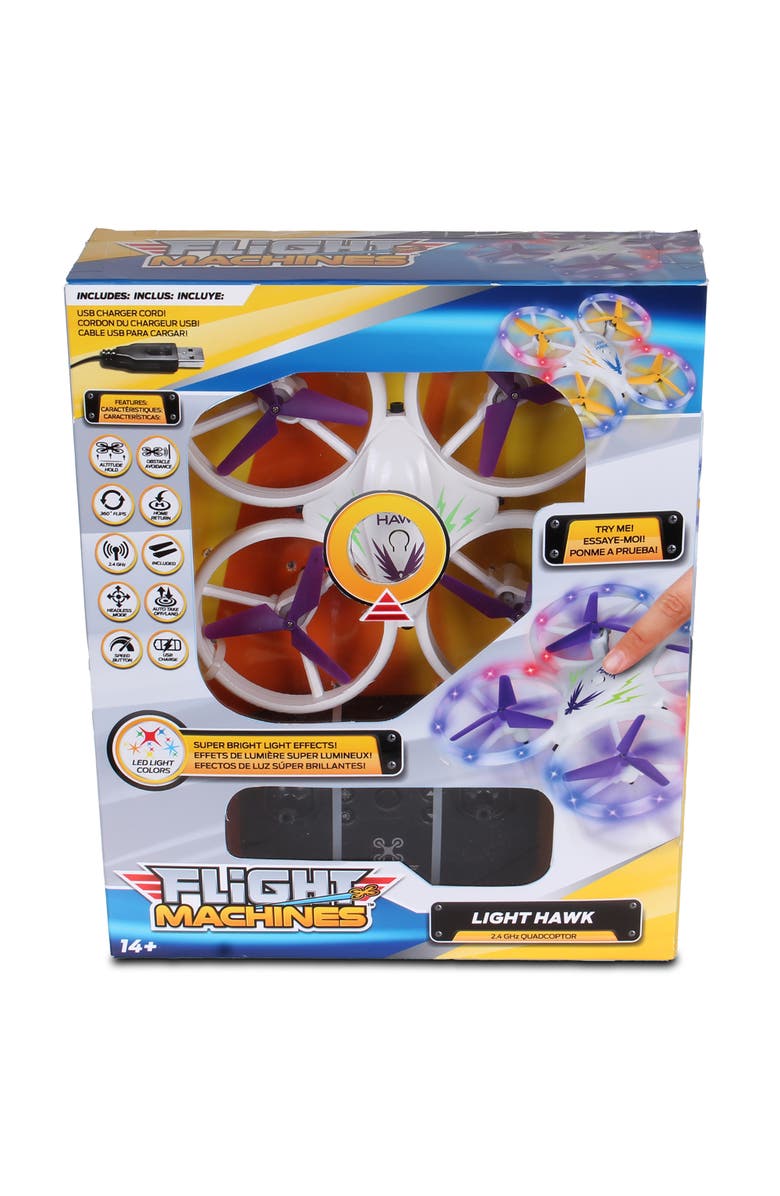 Flight Machines Fight Machines 2.4GHz LightHawk RC Drone, Ages 8+, Alternate, color, Multicolored