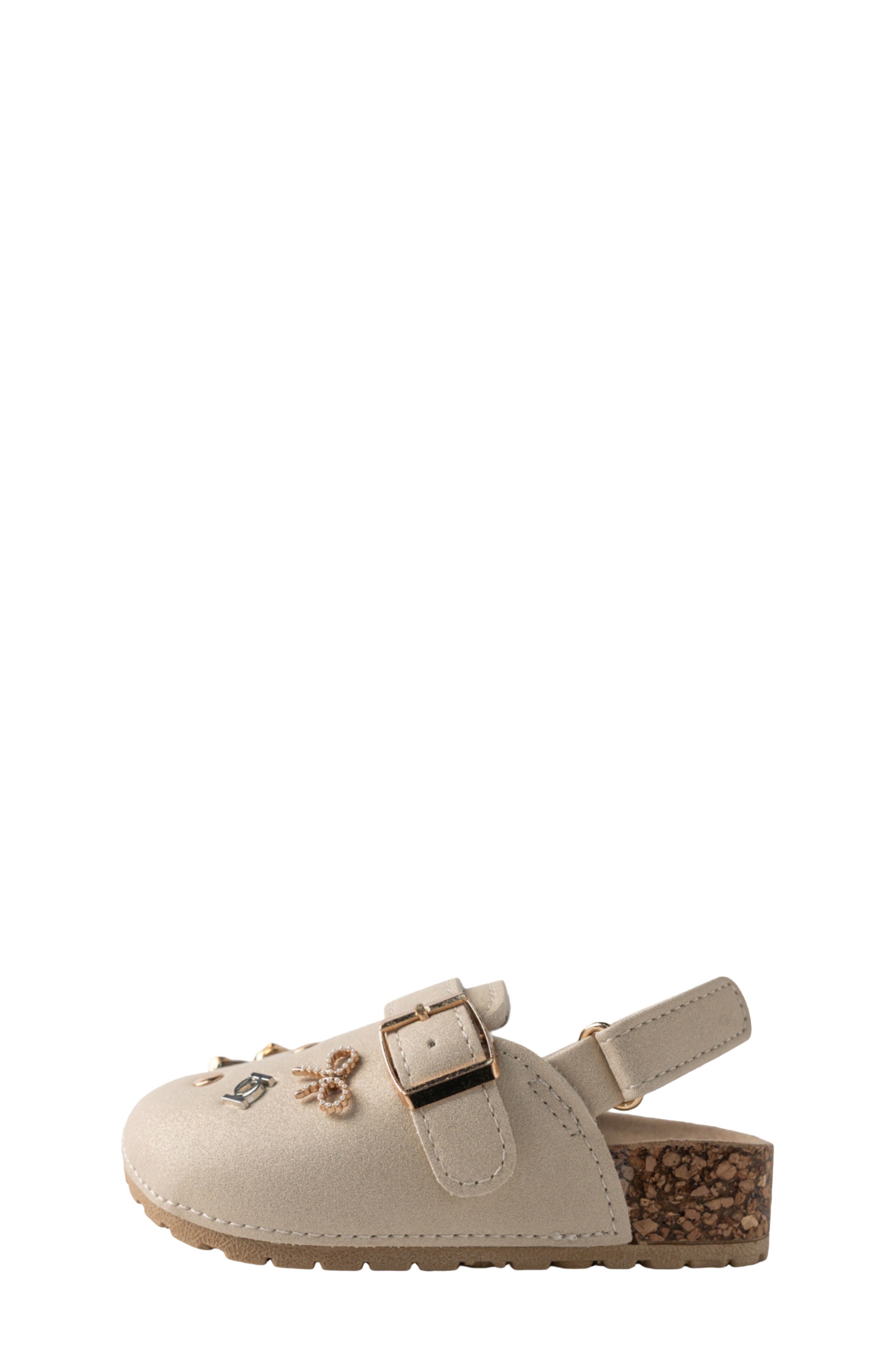 Kids' Embellished Footbed Sandal, Alternate, color, TAN