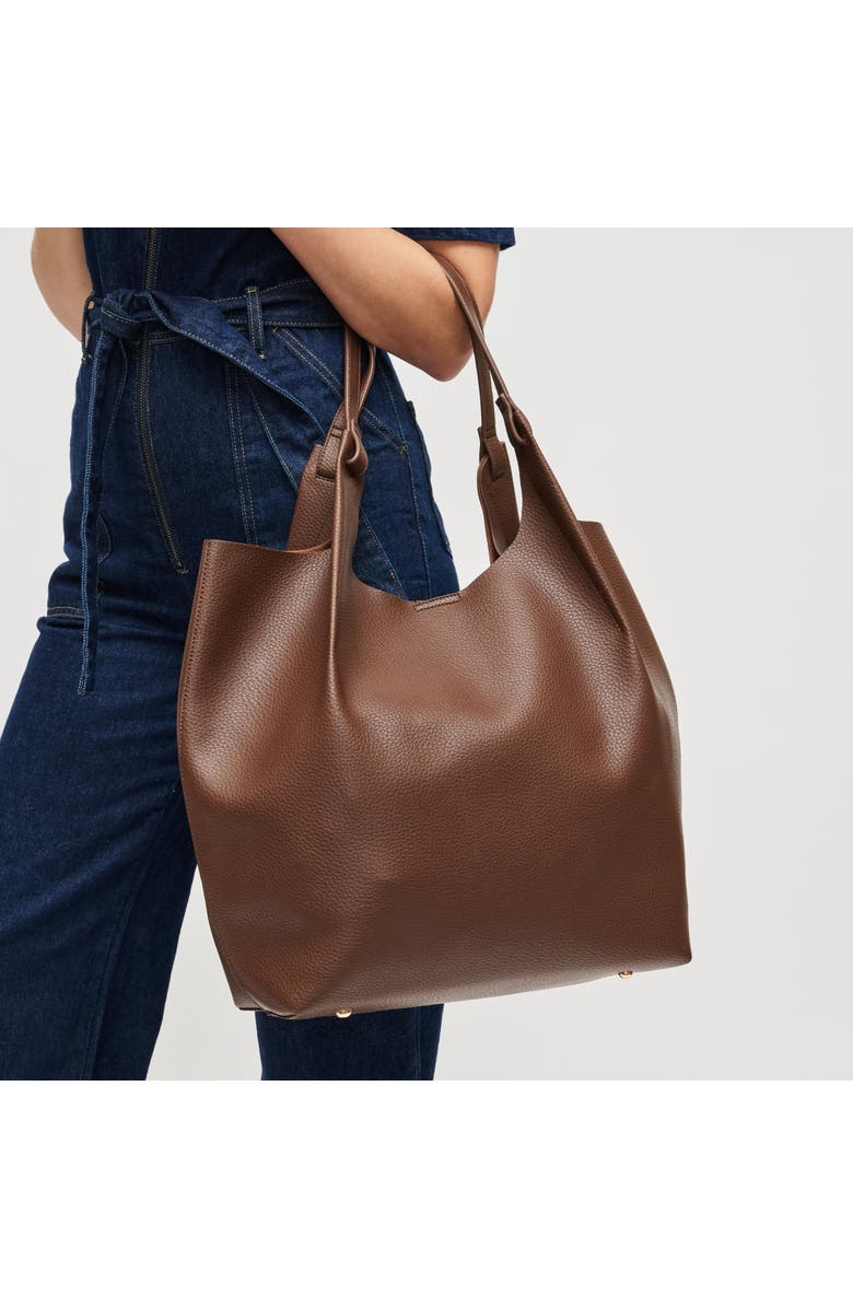 URBAN EXPRESSIONS HANDBAGS Maeve Tote, Alternate, color, Chocolate
