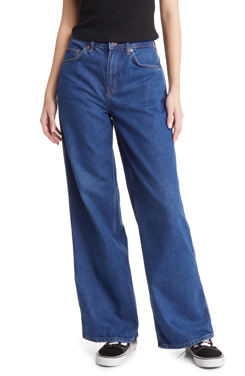 BDG Urban Outfitters Blue Puddle '70s Wide Leg Jeans, Main, color, 