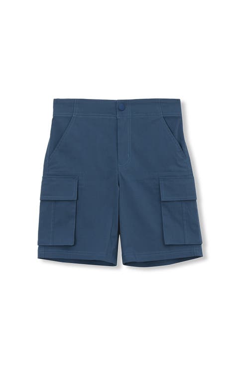 Boys Stretch Canvas Utility Cargo Shorts