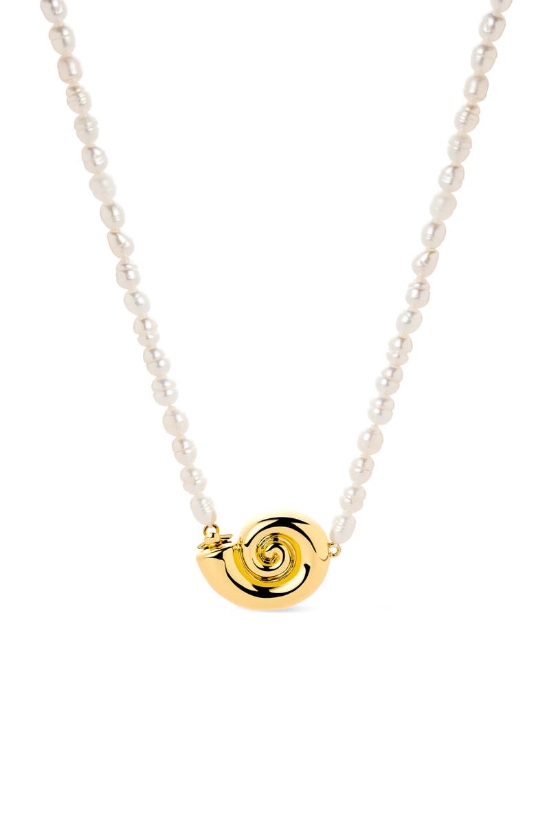 Ana Luisa Shell Necklace - Adora, Main, color, Gold