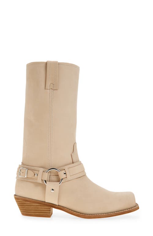 Jeffrey Campbell Waylon Western Boot In Ivory Nubuck