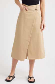 COS Asymmetric Organic Cotton Midi Skirt