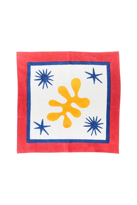Celestial Matisse Blockprint Napkins - Set of 4