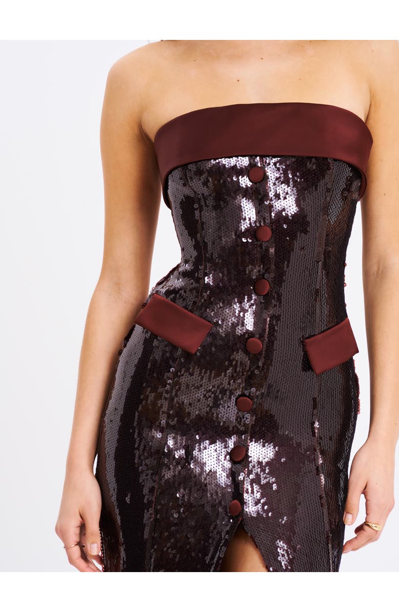 Miss Circle Qadira Sequin Maxi Pencil Dress, Alternate, color, 