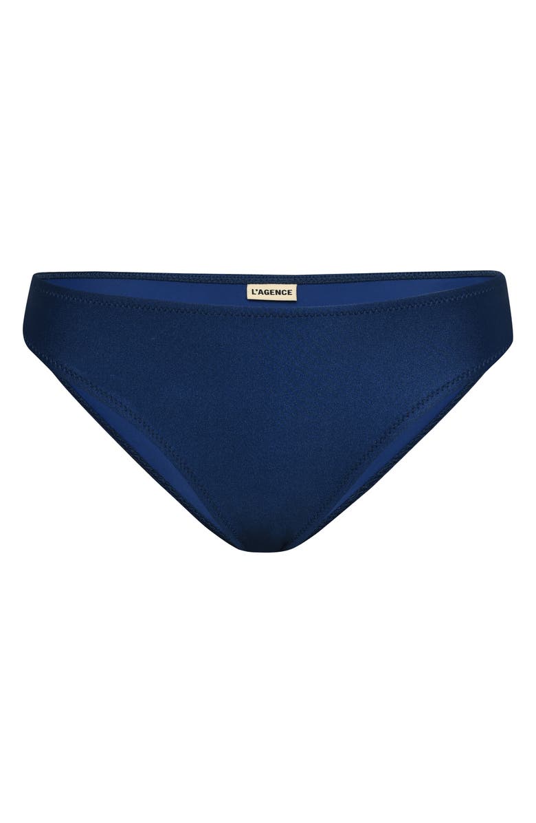 L'AGENCE Nicole Classic Bikini Bottoms, Alternate, color, Monaco Blue