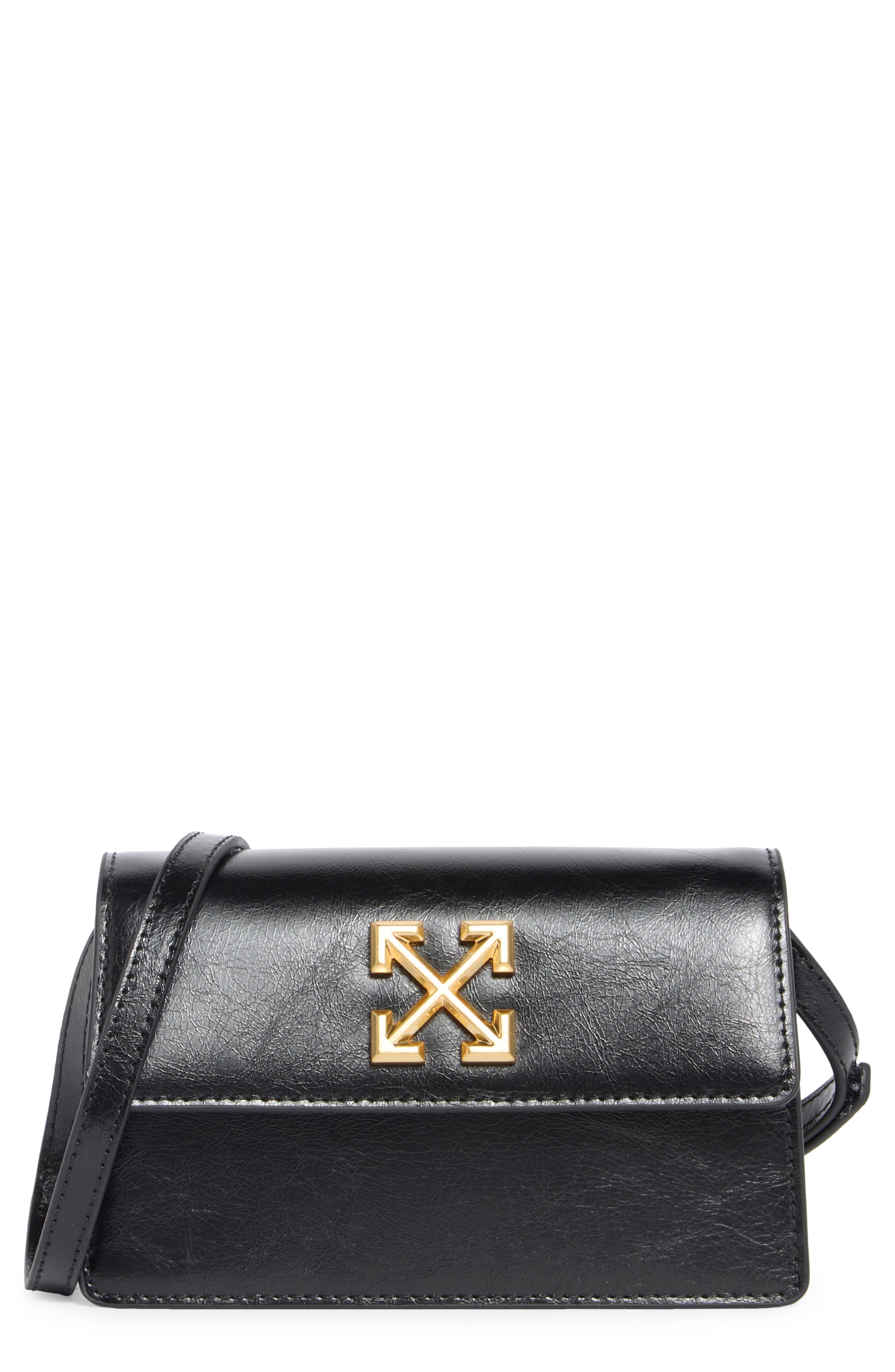 Off-White Convertible Leather Crossbody Bag