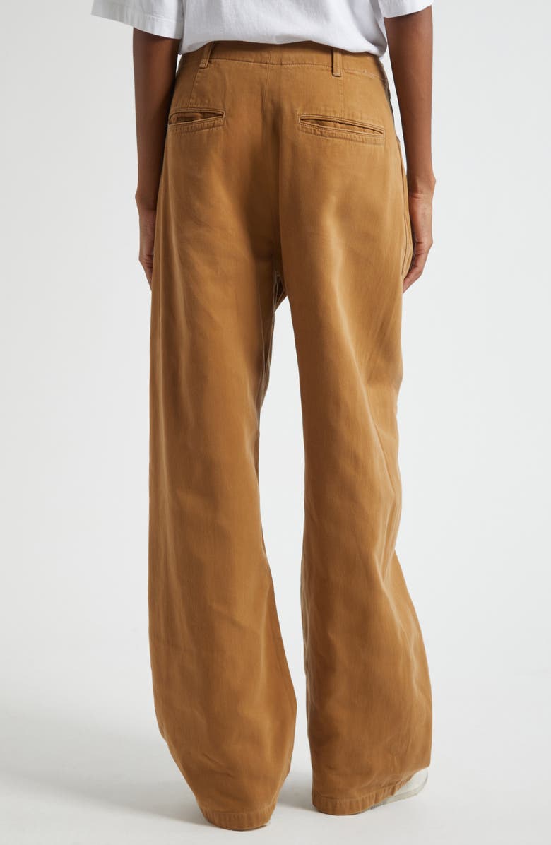 R13 Curved Seam Wide Leg Pants, Alternate, color, Light Brown