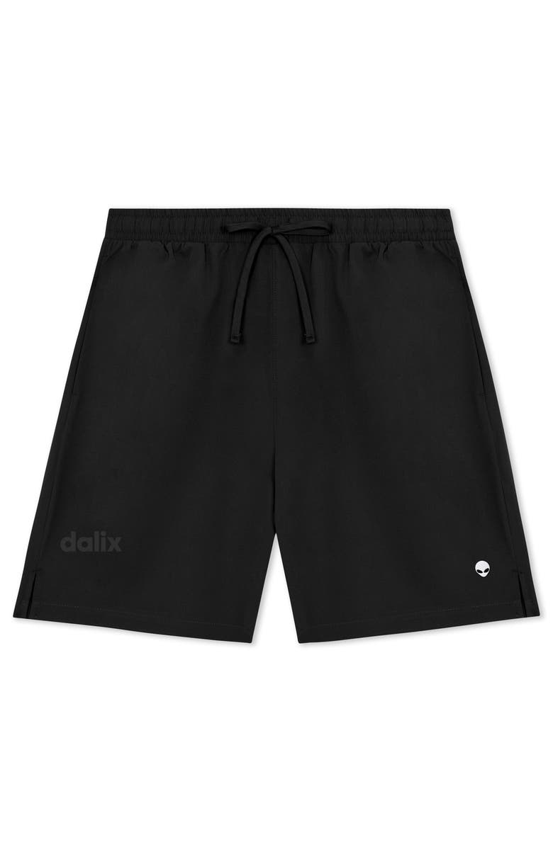 Dalix Mens Lil Alien Midweight Active Short, Alternate, color, Black