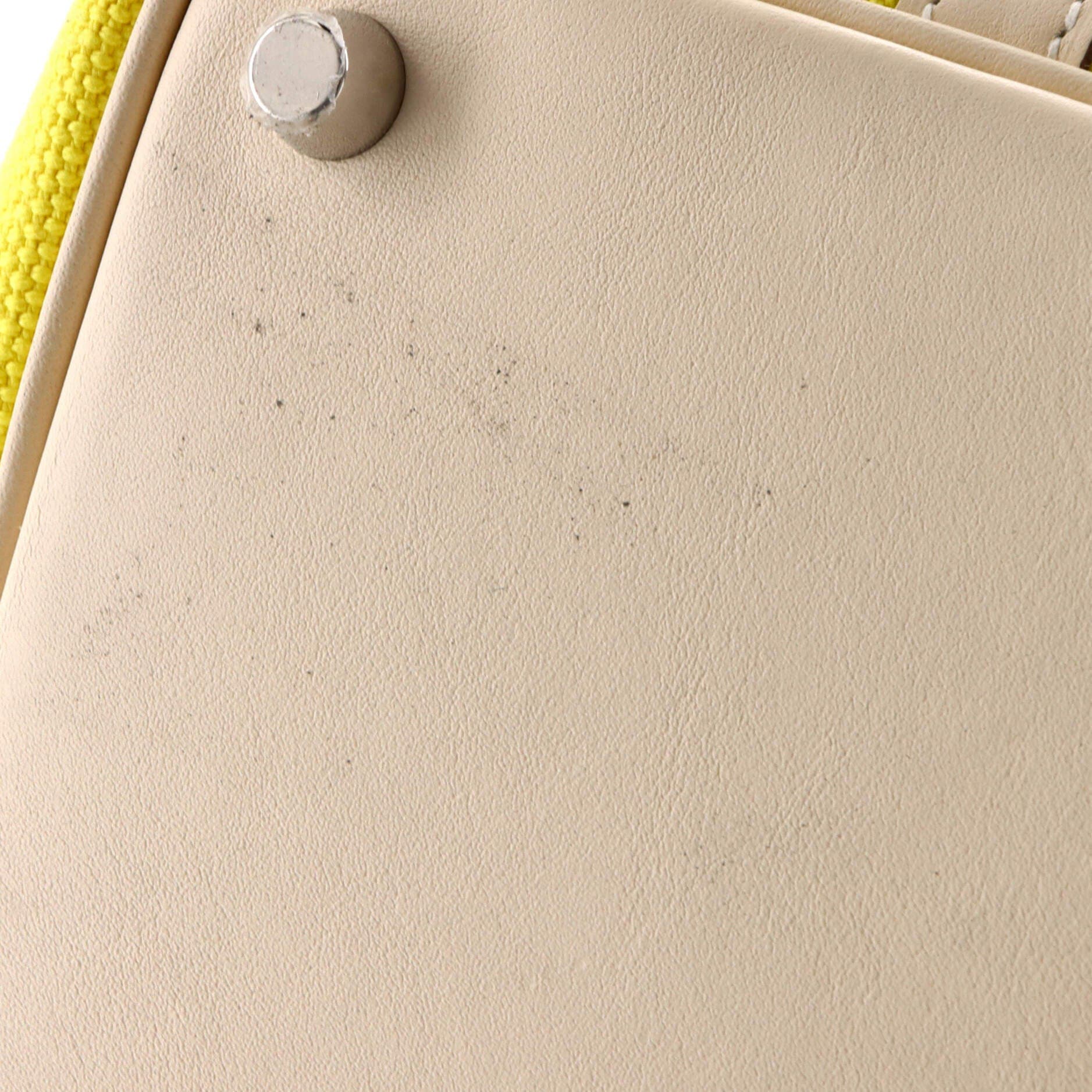 Pre-Owned Hermes Cargo Picotin Lock Bag Canvas and Swift PM, Alternate, color, Jaune Citron