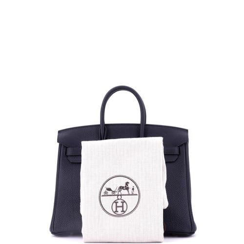 Pre-owned Hermes  Hermes Birkin Handbag Blue Togo With Palladium Hardware 25 In Blue