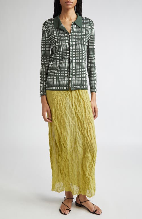 Zankov Patrique Geo Jacquard Cardigan In Green