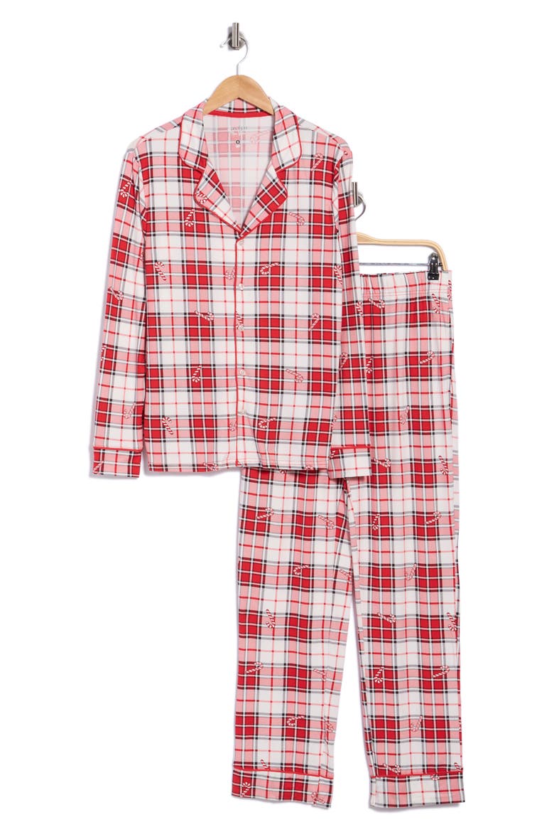 For Dad Candy Cane Two-Piece Dad Pajamas, Main, color, CANDY CANE PLAID