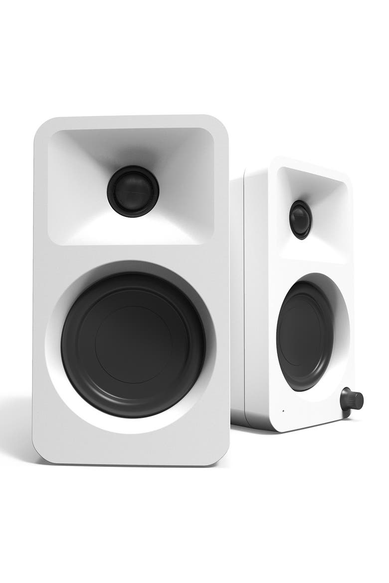 ORA Powered Reference Desktop Speakers with Bluetooth - Pair, Alternate, color, Matte White