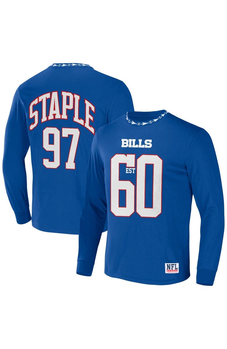STAPLE Men's NFL x Staple Royal Buffalo Bills Core Team Long Sleeve T-Shirt, Main, color, 