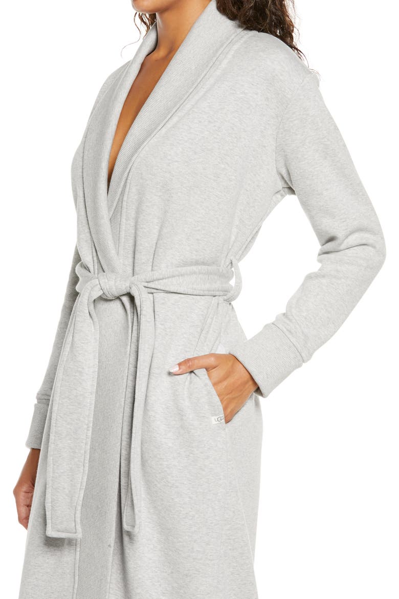 UGG Karoline Fleece Robe, Alternate, color, SEAL HEATHER