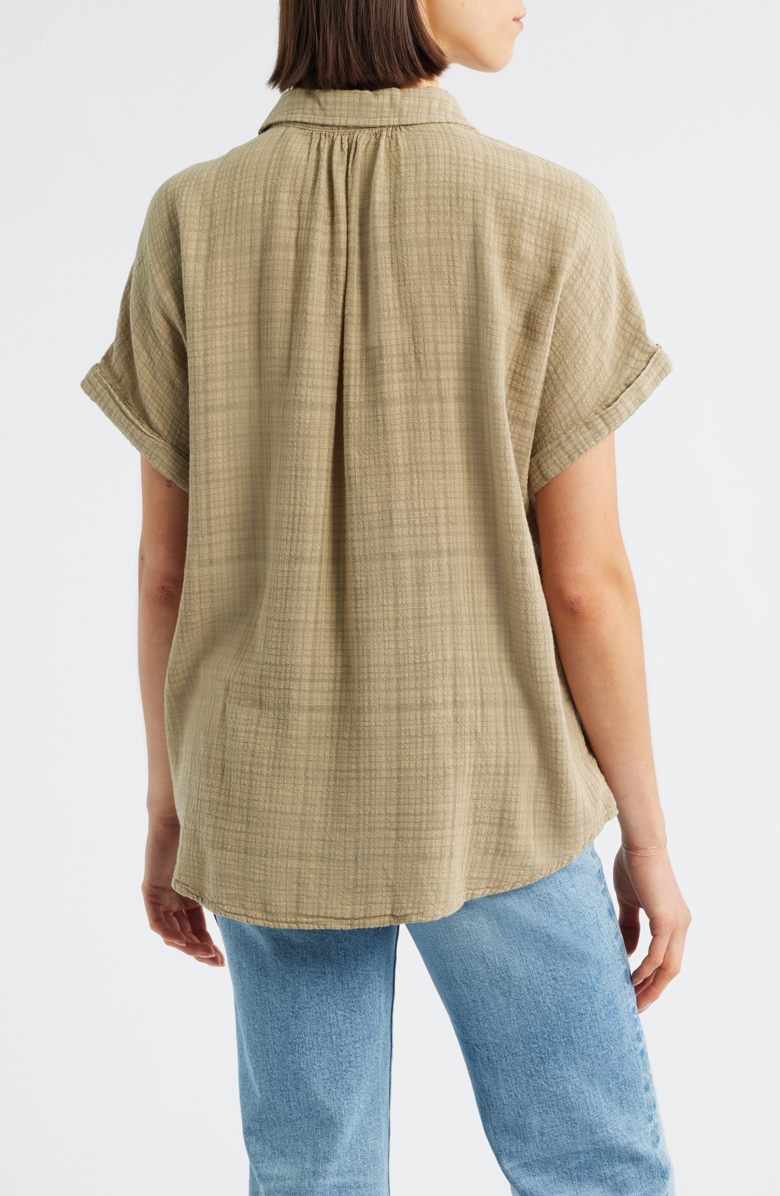 Plaid Short Sleeve Button-Up Shirt - image 2