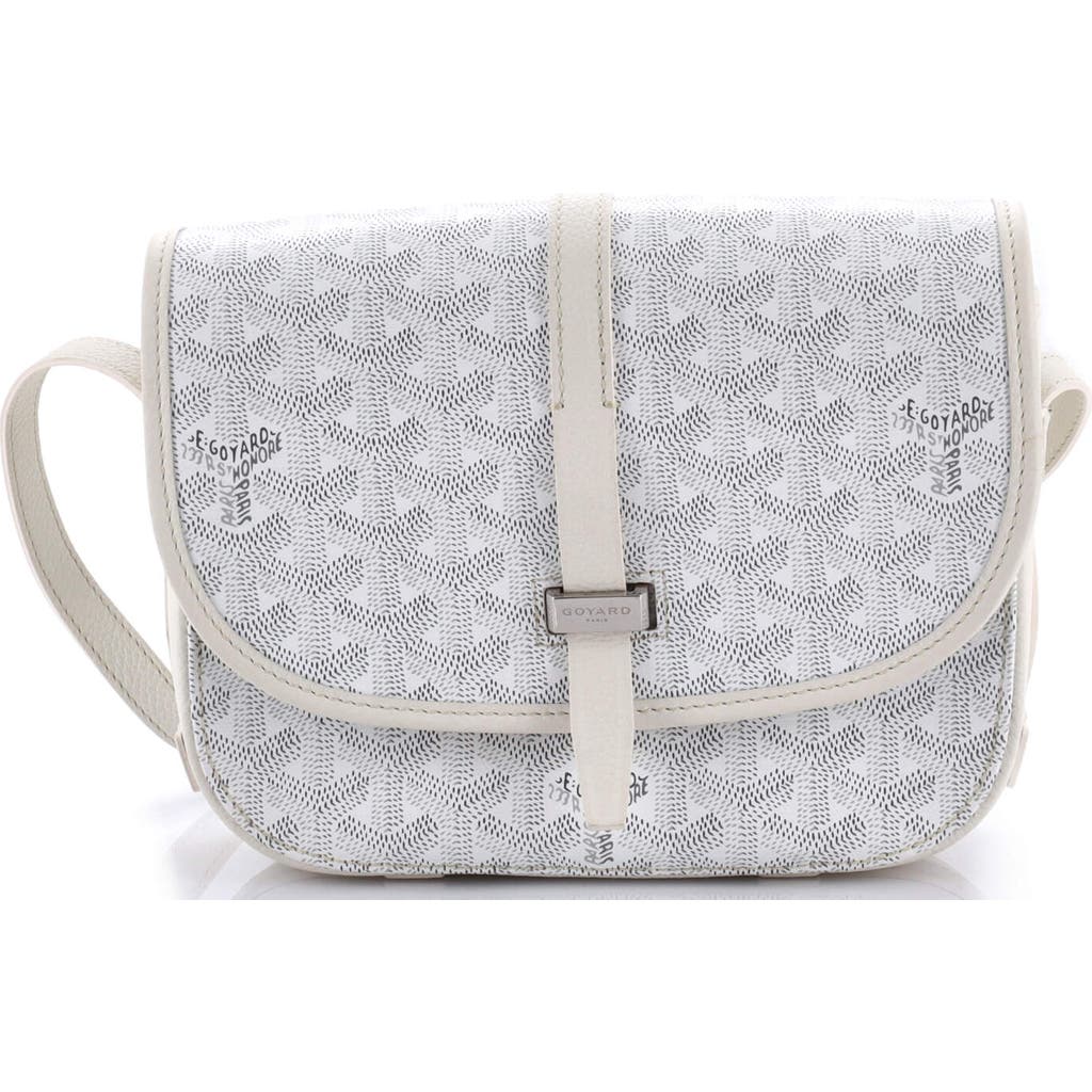 Pre-owned Goyard Goyard Belvedere Ii Messenger Bag Coated Canvas Pm In White