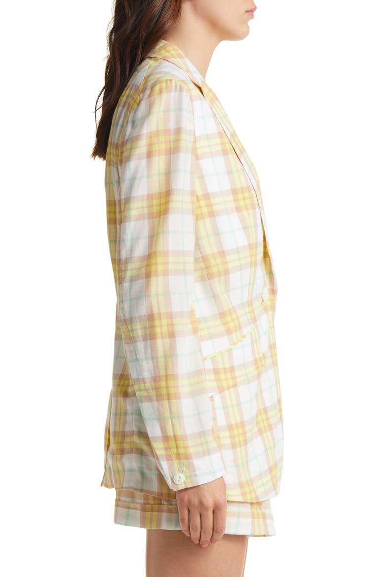 Margot Plaid Blazer, Alternate, color, YLWPLAID