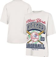 Stoney Clover Lane X '47 Women's '47 x Stoney Clover Lane Sand New York Yankees Crossover Base Foundation T-Shirt
