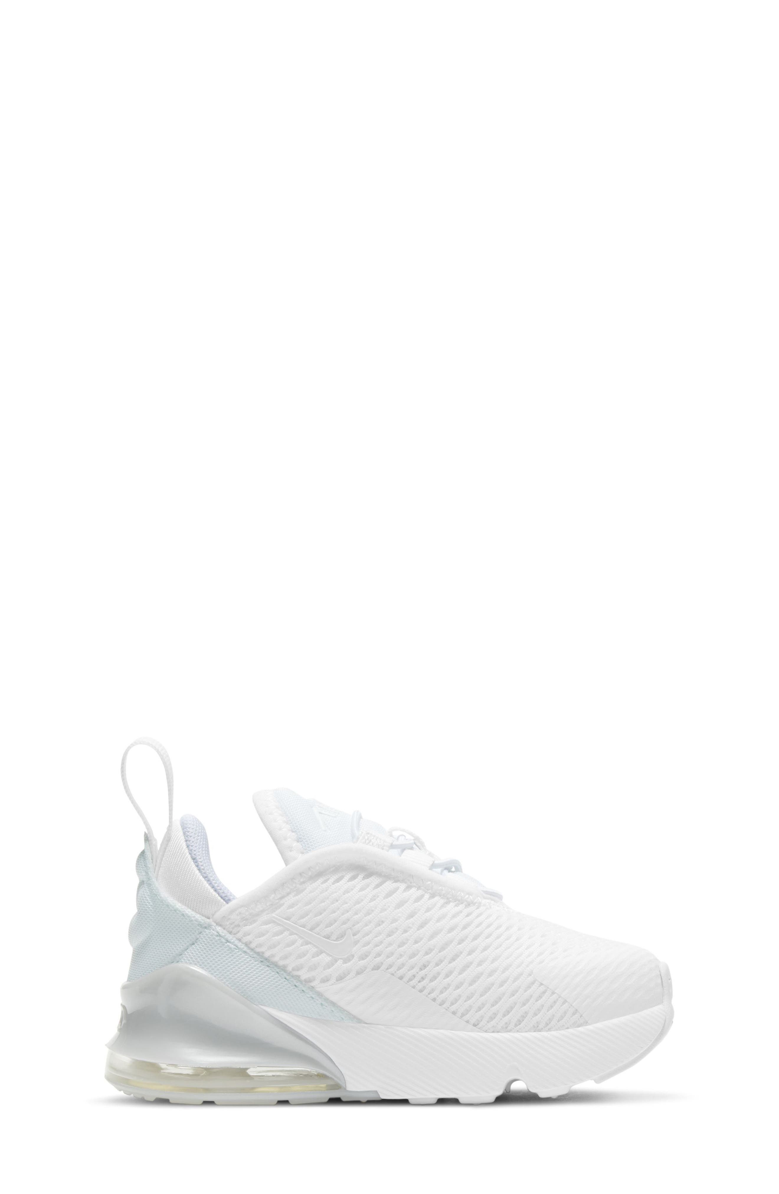 Nike Kids' Air Max 270 Sneaker, Alternate, color, 103 White/White