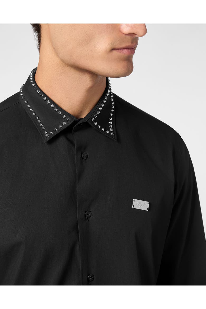 Shirt Slim Fit Sugar Daddy Men, Alternate, color, black