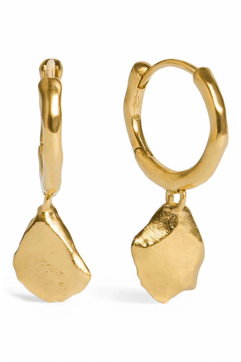 Fragments Asymmetric Drop Hoop Earrings, Main, color, 18K GOLD VERMEIL