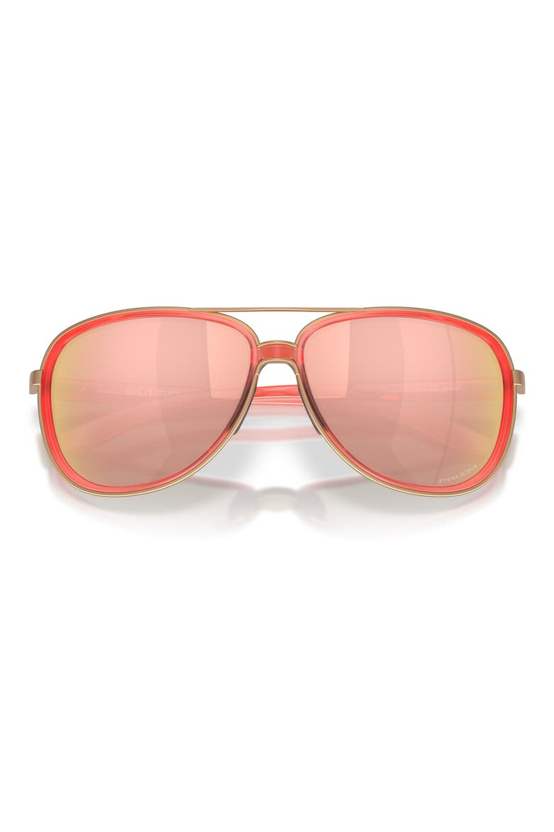 Split Time 58mm Prizm™ Pilot Sunglasses, Alternate, color, MATTE PEACH / ROSE GOLD