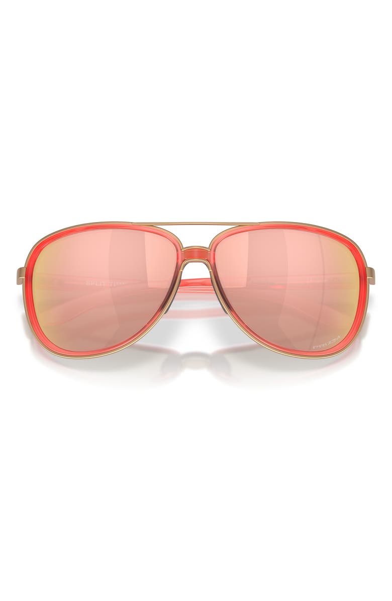 Oakley Split Time 58mm Prizm<sup>™</sup> Pilot Sunglasses, Alternate, color, Matte Peach / Rose Gold