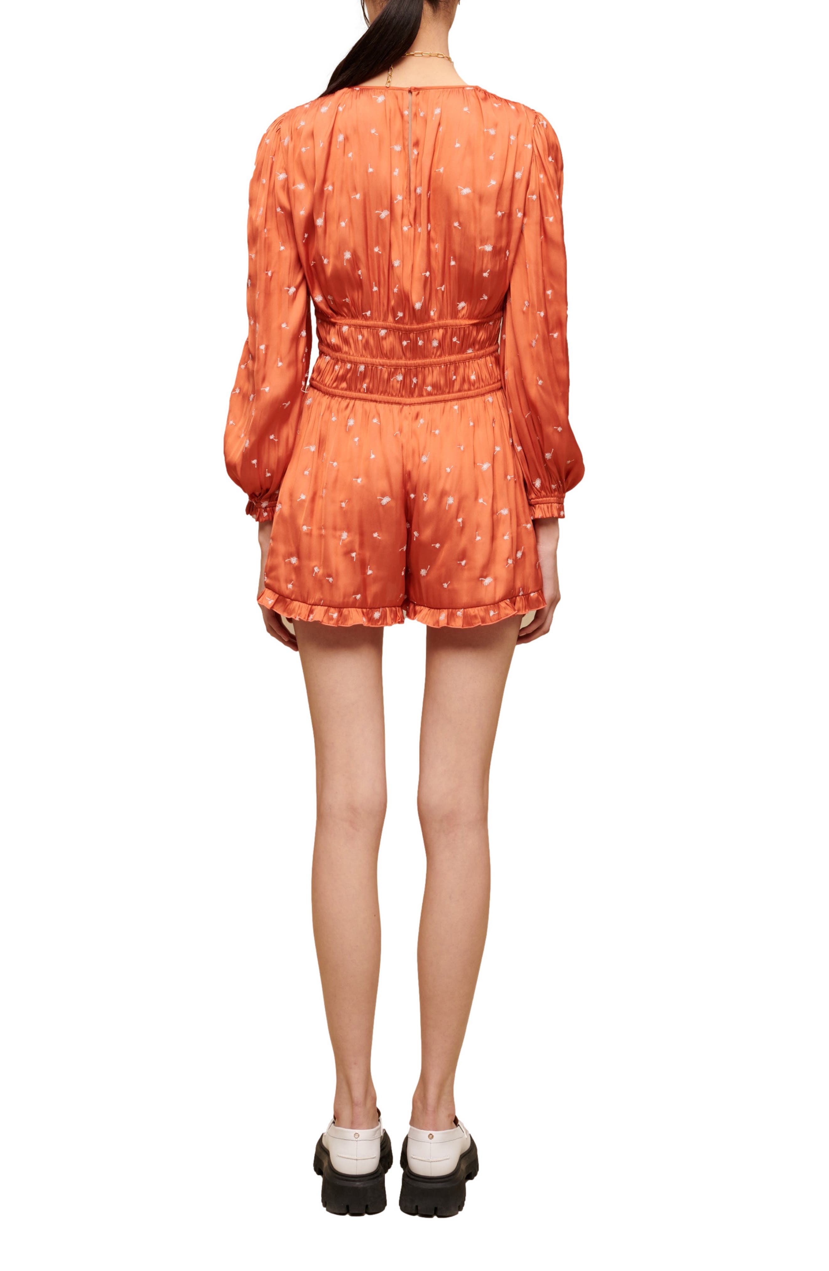 Iane Long Sleeve Satin Romper - image 2