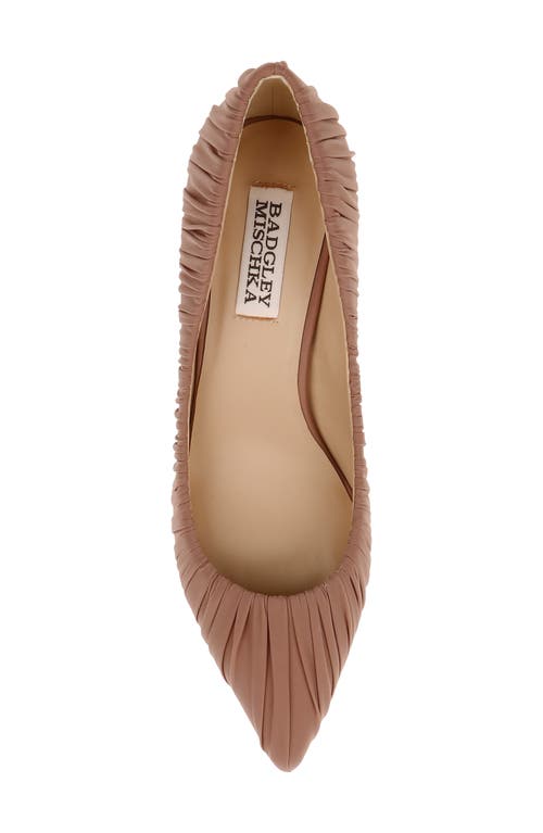 Badgley Mischka Collection Verity Pointed Toe Pump In Nude