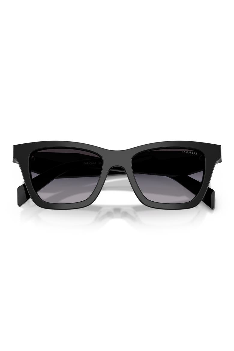 52mm Butterfly Sunglasses, Alternate, color, BLACK / GREY GRADIENT