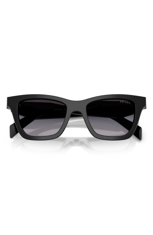 Prada 52mm Butterfly Sunglasses In Black