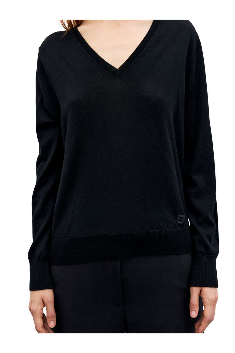 Rachel Merino Wool Sweater, Alternate, color, Black
