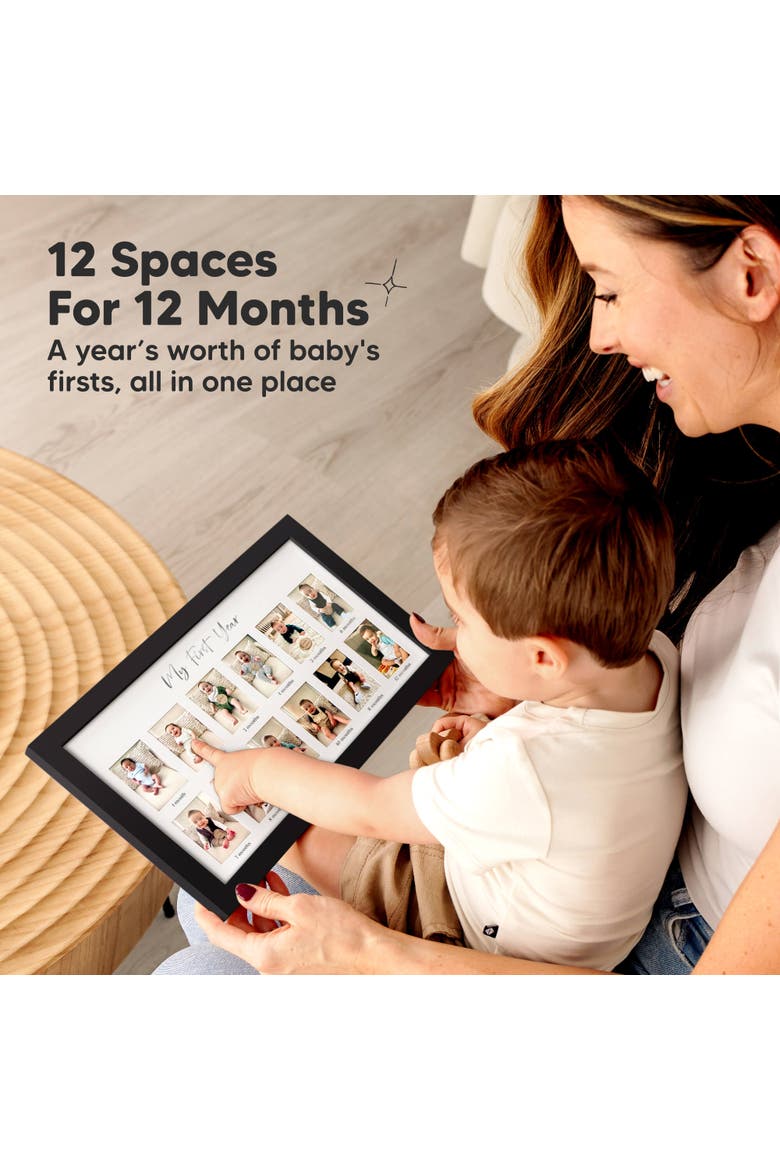 Nova Baby's First Year Picture Frame, Alternate, color, Onyx Black
