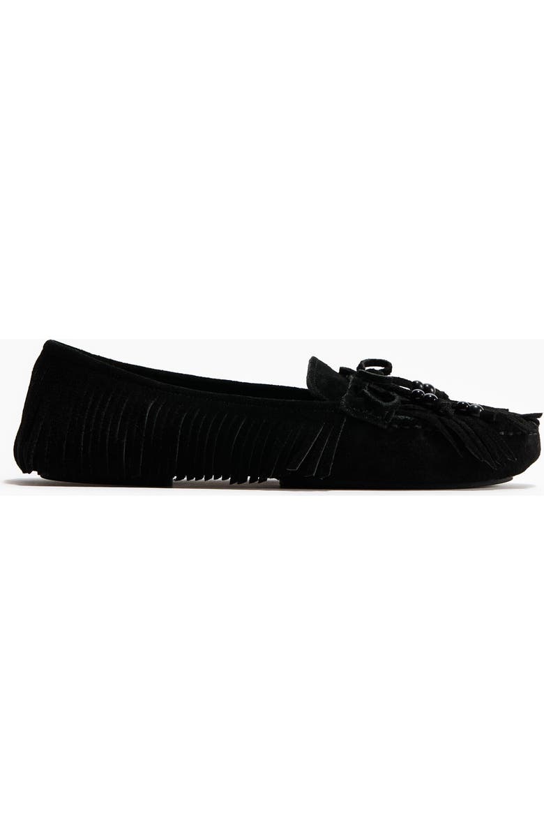 H&M Fringed Loafers, Alternate, color, Black