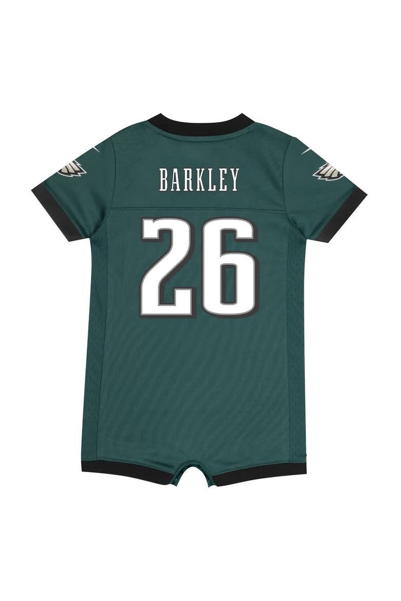 Newborn & Infant Nike Saquon Barkley Midnight Green Philadelphia Eagles Game Romper Jersey, Alternate, color, Green