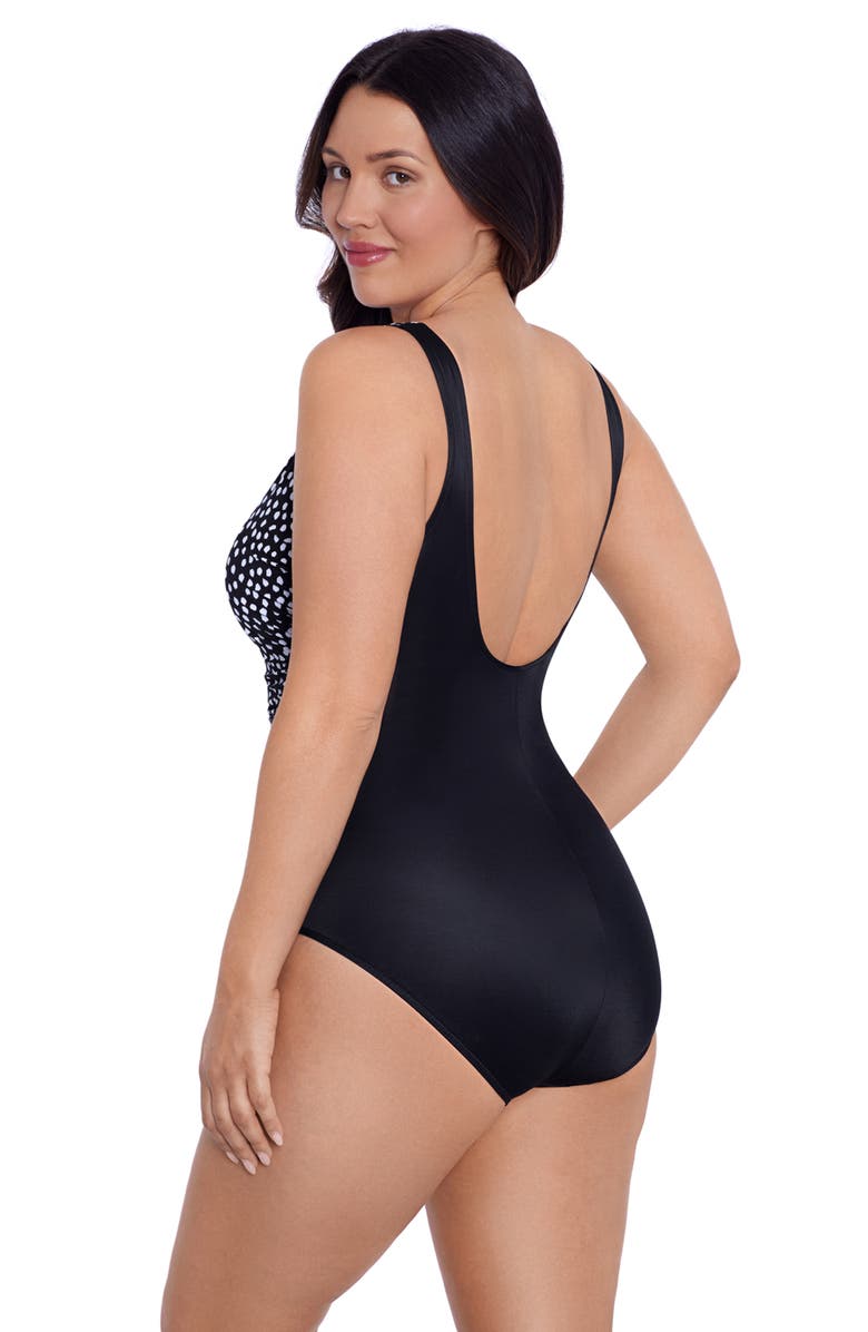 Trimshaper New Jean V-Neckline One-Piece Control Swimsuit, Alternate, color, Funfetti