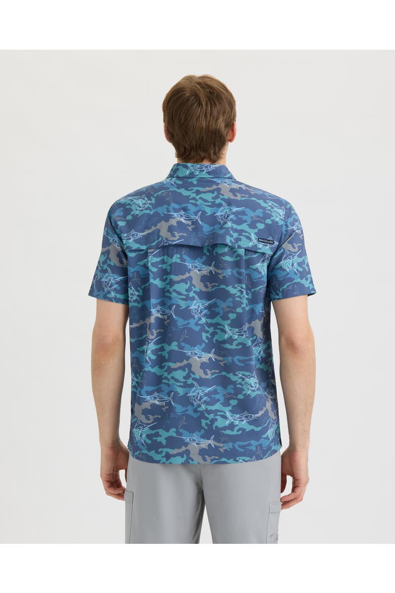 Frigate Stealth Performance Woven Shirt, Alternate, color, Vintage Indigo
