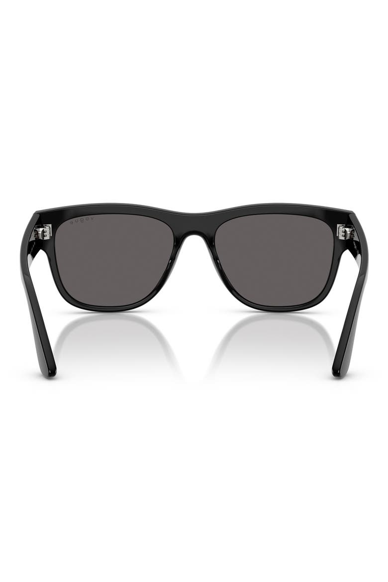 Kids' 52mm Pillow Sunglasses, Alternate, color, BLACK