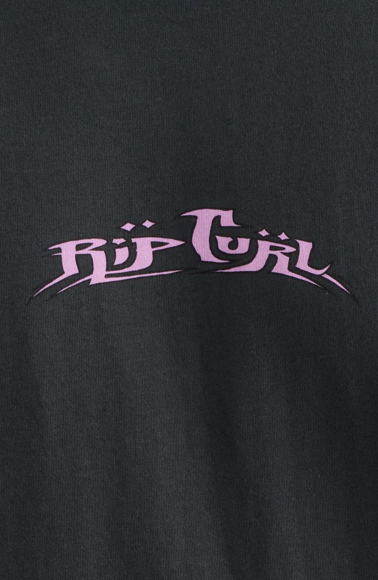 Rip Curl Hazed & Tubed Cotton Graphic T-Shirt, Alternate, color, Washed Black