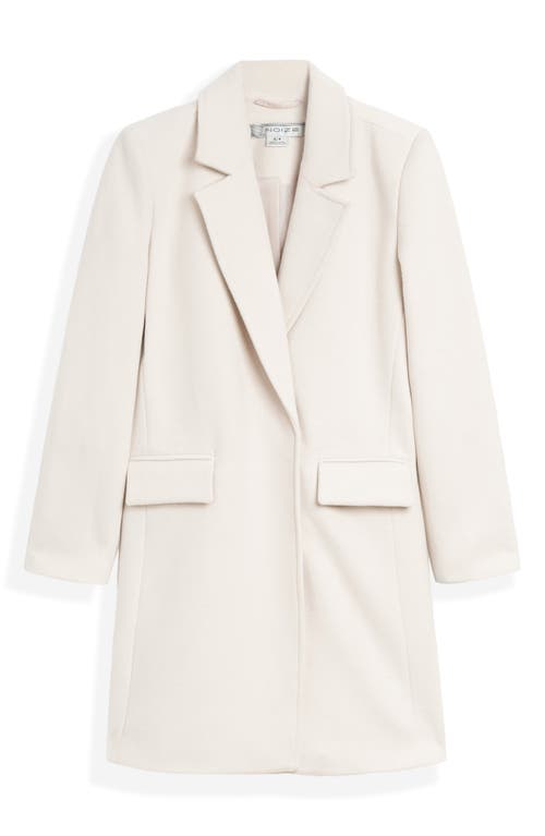 Noize Masa Notch Collar Coat In White
