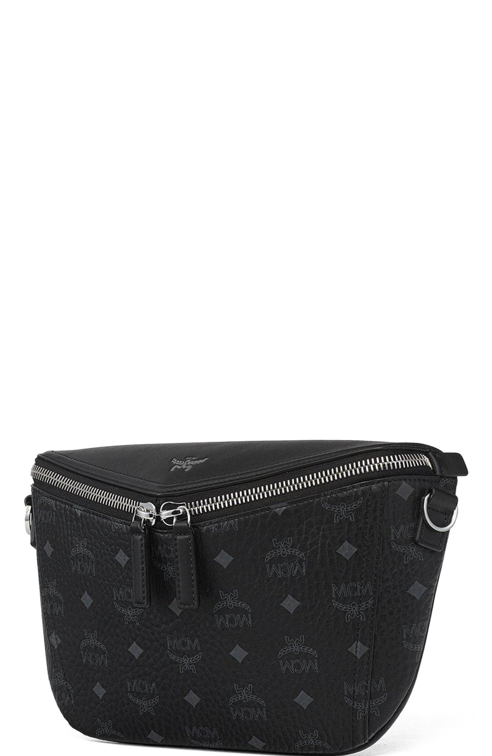 MCM Small Diamant 3D Crossbody in Visetos Leather Mix, Alternate, color, Bk