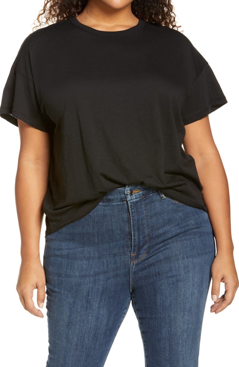 Madewell Sorrel Whisper Ringer T-Shirt, Main, color,