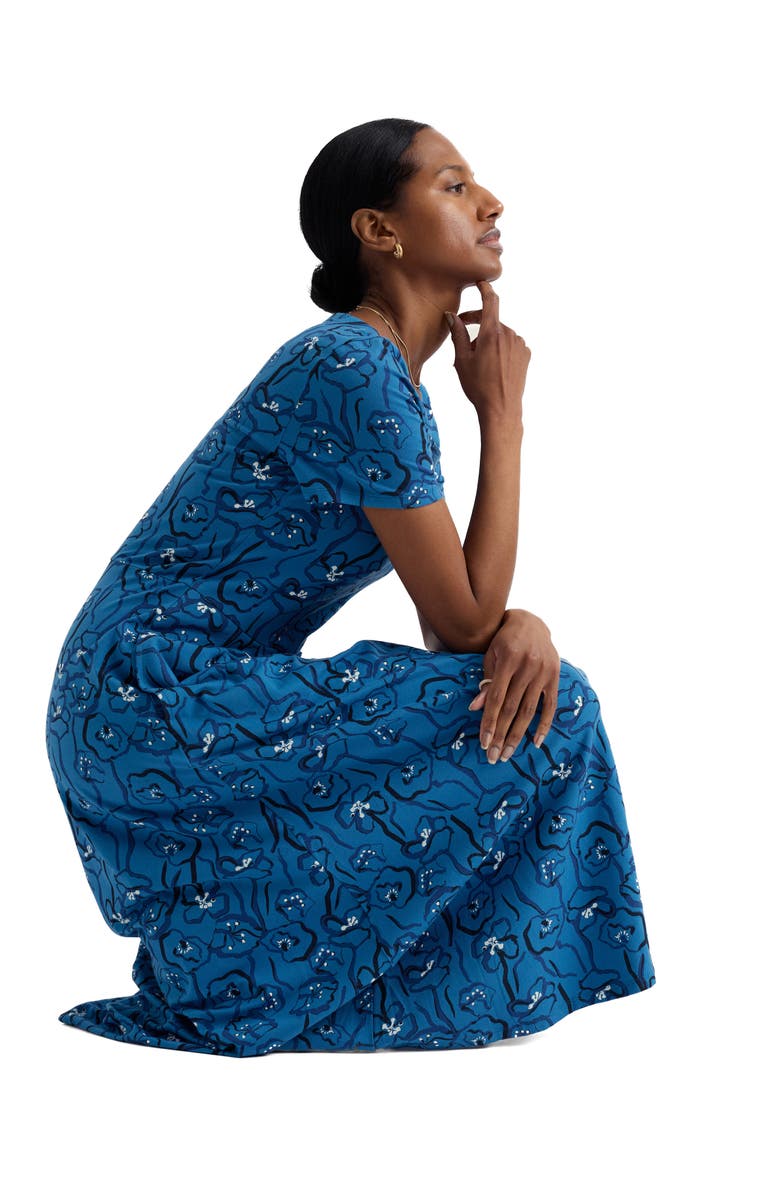 Seasalt Cornwall Veronica Floral Stretch Organic Cotton Midi Dress, Alternate, color,