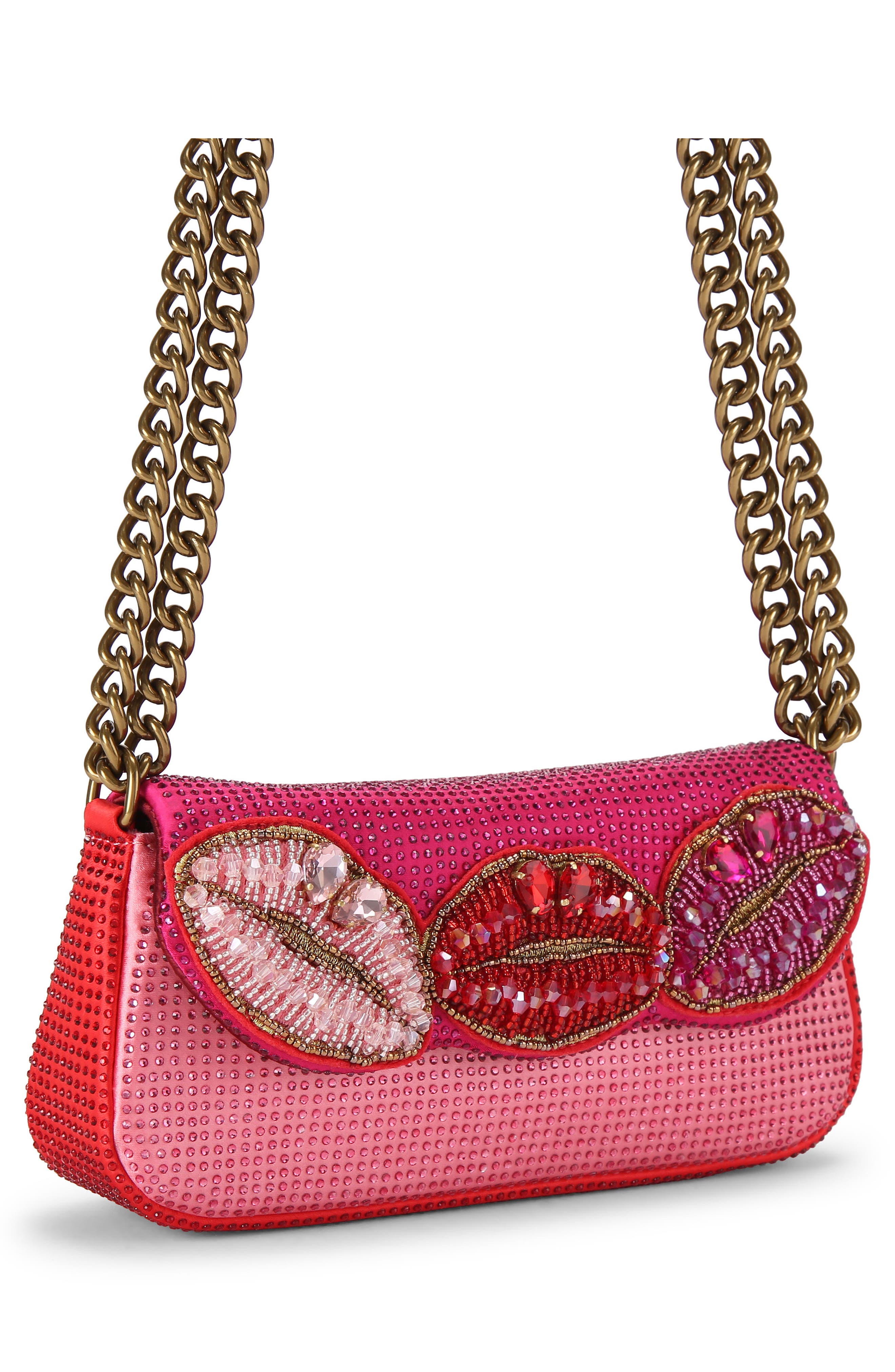 Kurt Geiger London Pickle Kiss Shoulder Bag, Alternate, color, Open Pink