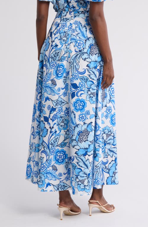 Shop By Design Abigail Floral Print Maxi Skirt In Picasso