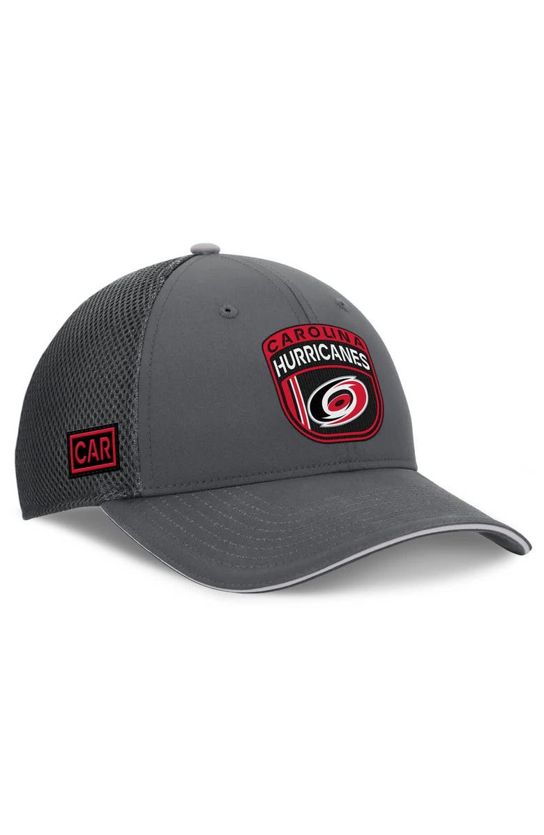 FANATICS Men's Fanatics Gray Carolina Hurricanes Authentic Pro Home Ice Trucker Adjustable Hat, Main, color, 
